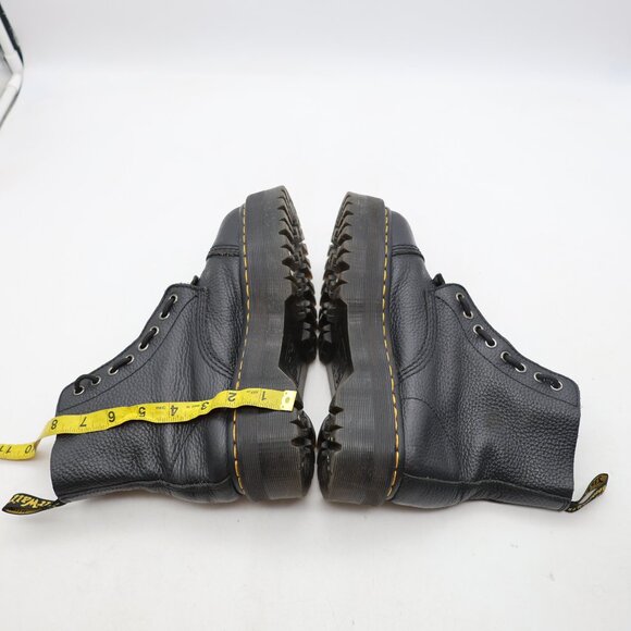 Doc Dr. Martens Sinclair Women’s Size 8 Black Leather Zip-Up Lace Platform Boots - Picture 6 of 11